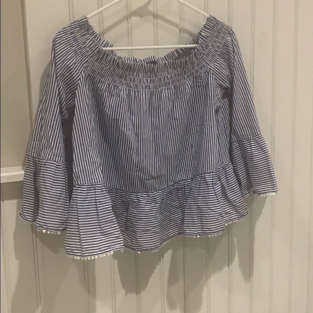 High line off the shoulder top